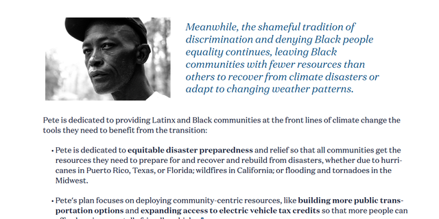 Screenshot of the Buttigieg campaign PDF