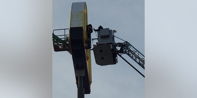 Matt Keller had his cell phone when he got stuck, and was wearing heated clothing.