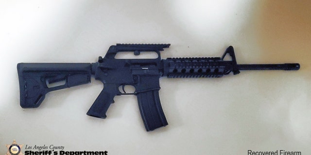 The rifle recovered from the student's home.
