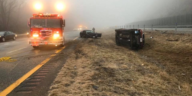 Several minor accidents were reported on Sunday due to ice conditions on Interstate 64 in Virginia.