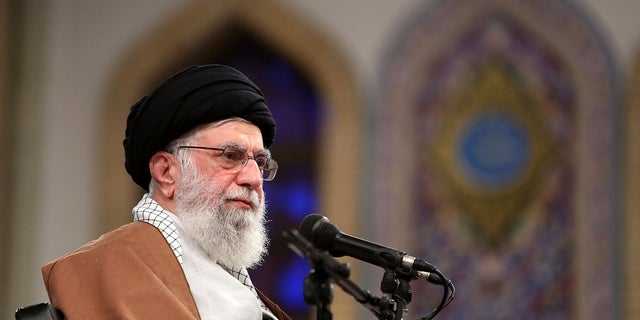 In this picture released by the official website of the office of the Iranian supreme leader, Supreme Leader Ayatollah Ali Khamenei attends a Nov. 3 meeting with thousands of students in Tehran. Khamenei recently pardoned thousands of prisoners, including activists and journalists, according to local media reports. (Office of the Iranian Supreme Leader via AP)