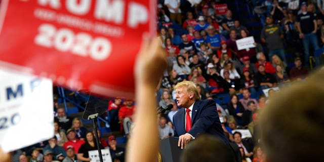 President Donald Trump speaks during a campaign rally in Lexington, Ky., Monday, Nov. 4, 2019. (AP Photo/Susan Walsh)