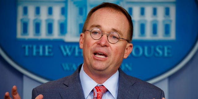 In this October 17, 2019 file photo, Acting White House Chief of Staff Mick Mulvaney speaks in the White House briefing room in Washington.  House impeachment investigators have asked Mulvaney to testify about his "first hand knowledge" of President Donald Trump's relations with Ukraine.  (AP Photo / Evan Vucci)