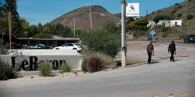A sign announces the entry to Colonia LeBaron, one of many locations where the extended LeBaron family lives in the Galeana municipality of Chihuahua state, Mexico, Tuesday, Nov. 5, 2019.