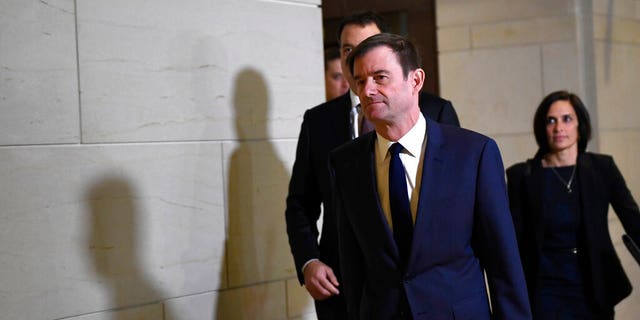 David Hale, Under Secretary of State for Political Affairs, arrives on Capitol Hill in Washington, Wednesday, Nov. 6, 2019, to be interview for the impeachment inquiry. (AP Photo/Susan Walsh)