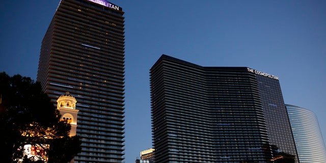 In this July 1, 2018, file photo, shows a general view of The Cosmopolitan in Las Vegas. O.J. Simpson is suing the Las Vegas hotel-casino, alleging unnamed employees defamed him by telling celebrity news site TMZ he was ordered off the property in 2017 for being drunk, disruptive and unruly. (AP Photo/John Locher, File)