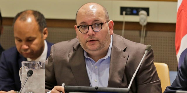 Journalist Jason Rezaian participates in a panel discussion on media freedom at United Nations headquarters, Sept. 25, 2019. (Associated Press)