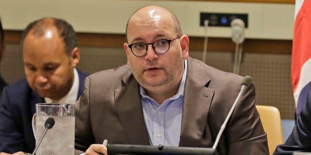 Journalist Jason Rezaian participates in a panel discussion on media freedom at United Nations headquarters, Sept. 25, 2019. (Associated Press)