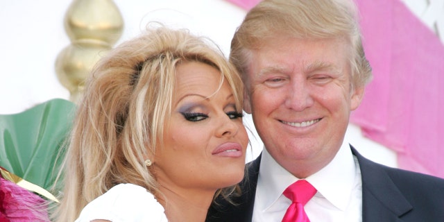 Pamela Anderson and Donald Trump.