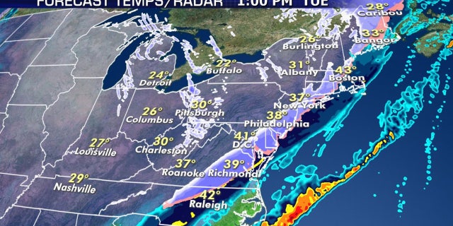 An Arctic cold front and associate storm are moving east, bringing snow and bitter cold behind.