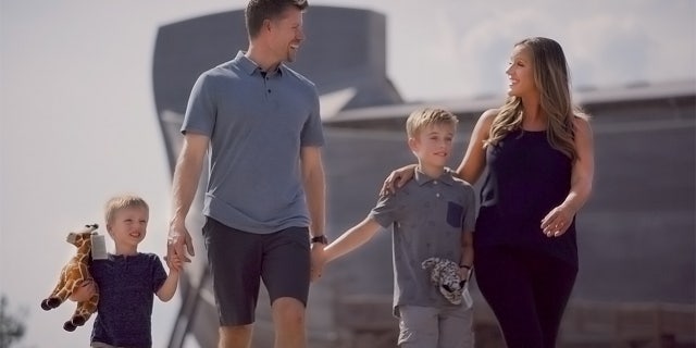 A family outside the Ark Encounter in Kentucky, which "makes the Bible come alive for kids," noted Pete Hegseth, a co-host of "Fox and Friends Weekend."
