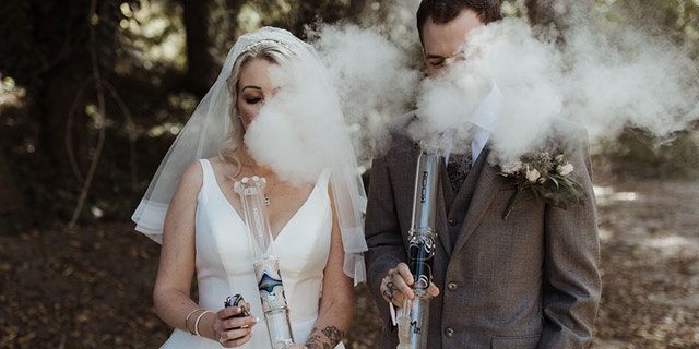 The couple’s incorporation of cannabis into their photos was well received on social media.