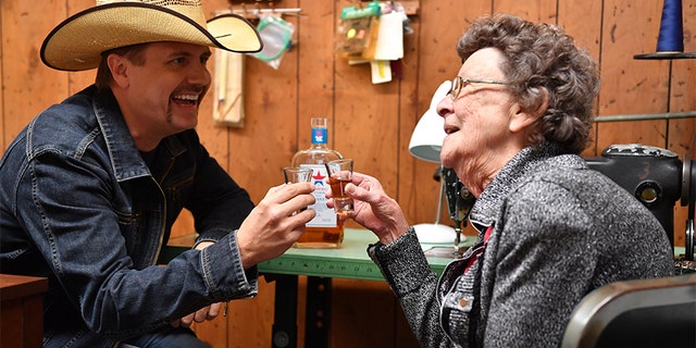 John Rich with Granny Rich.