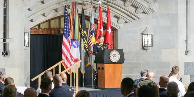Capt. Lindsay Gordon took heroic action as an Apache chopper pilot in Afghanistan. (U.S. Army photo by Brandon O'Connor)