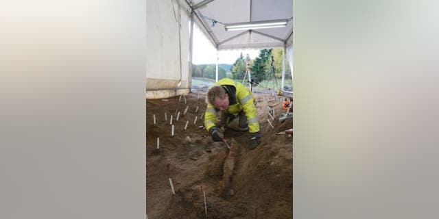 The excavation site in central Norway.