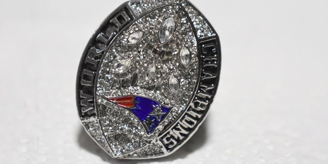 Nine of the 11 counterfeit championship rings were for the New England Patriots. (Customs and Border Protection)