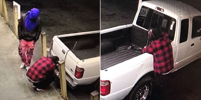 After ripping the doors off the convenience store and then being unable to enter the office, one of the crooks walked out with a 12-pack of soda.