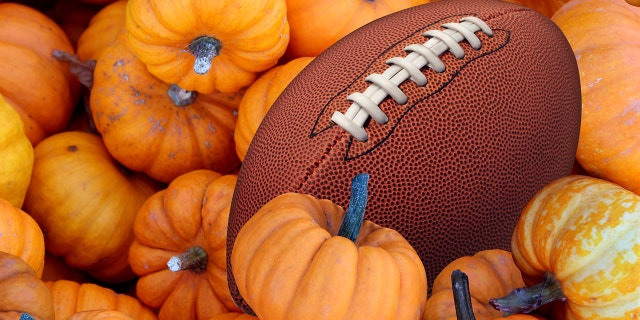 It's a wonder we don't include footballs in our Thanksgiving centerpieces.