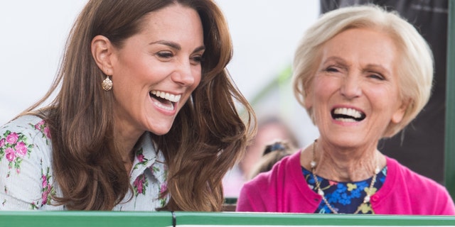 Catherine, Duchess of Cambridge and Mary Berry attend the "Back to Nature" festival at RHS Garden Wisley in September in Woking, England. (Getty Images)
