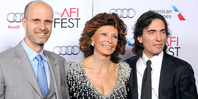 Director and actor Edoardo Ponti, left, directed 'The Life Ahead,' starring his mother, actress Sophia Loren.