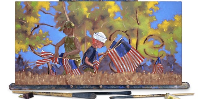 The Google Doodle painted by Pete Damon.