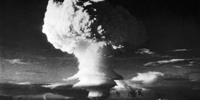 View of a cloud plume after the nuclear detonation codenamed Mike, Enewetak, Marshall Islands, November 1, 1952. The detonation, the first of two in 'Operation Ivy,' was also the first successful hydrogen bomb. (Photo by Underwood Archives/Getty Images)