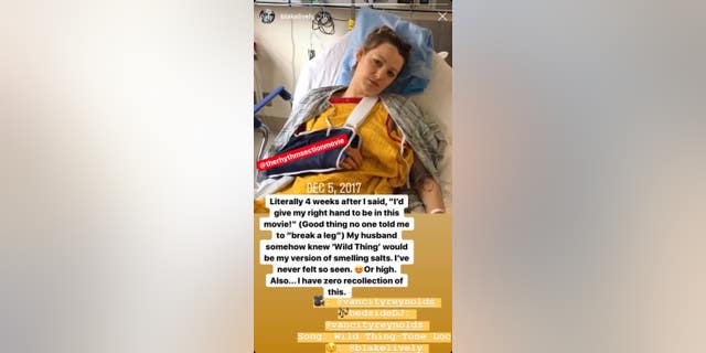 Blake Lively lays disoriented in a hospital bed following her hand surgery in 2017. Husband Ryan Reynolds recorded the video.