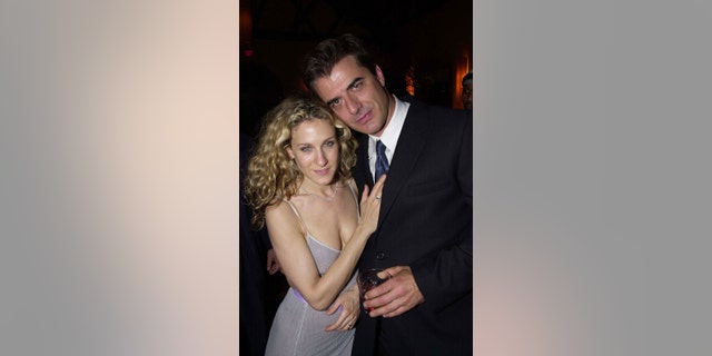 Sarah Jessica Parker and Chris Noth during the season premiere party for "Sex and the City" in Los Angeles, California, United States.