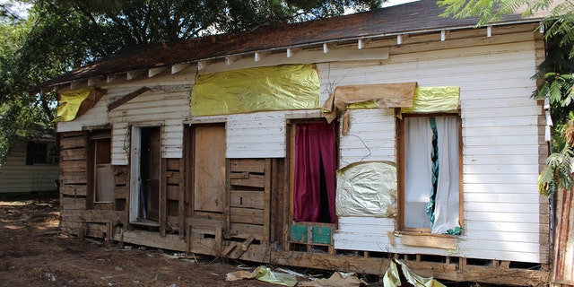 The cabin was discovered inside a house that was being torn down in Prescott, Arkansas. (Nevada County Depot and Museum)