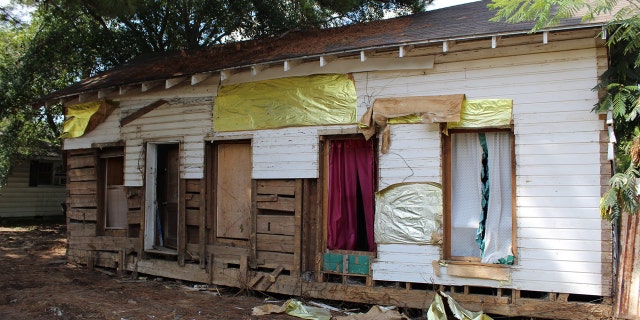 The cabin was discovered inside a house that was being torn down in Prescott, Arkansas. (Nevada County Depot and Museum)