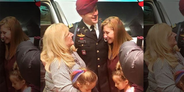 Newly released Army Lt. Clint Lorance is reunited with family members after being pardoned by President Trump.
