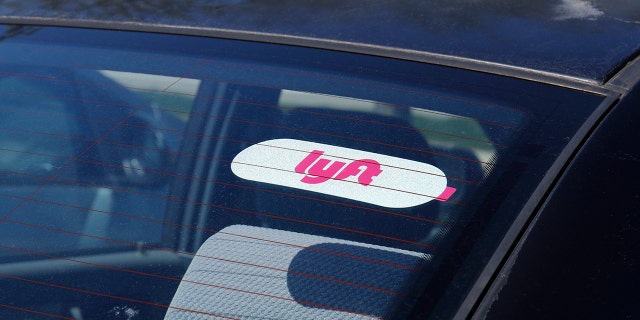 Lyft sticker on a car