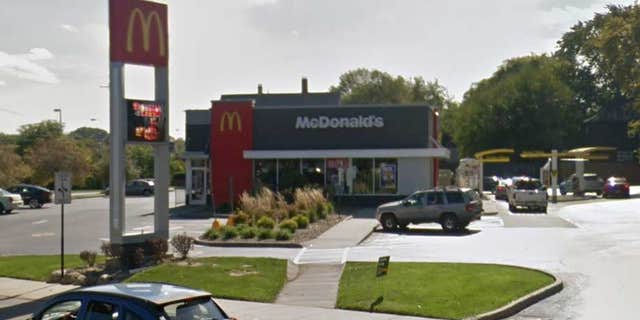 Roberts was picked up a short distance away from the McDonald's, police said.