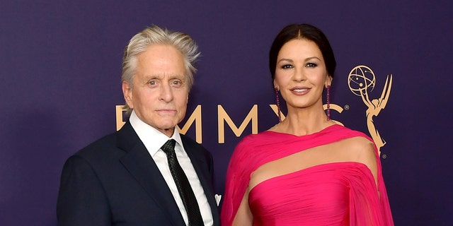 Michael Douglas and Catherine Zeta-Jones attend the 71st Emmy Awards at Microsoft Theater 