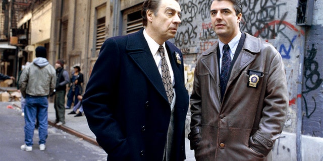 Chris Noth (right) and Jerry Orbach during their 