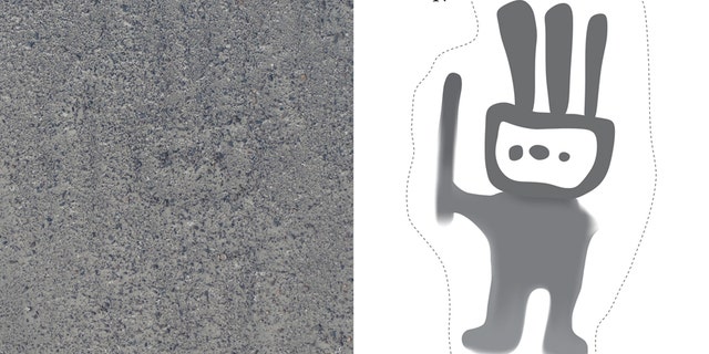 The geoglyph discovered using AI technology from IBM Japan and the tech giant’s Watson supercomputer. (Yamagata University/IBM Japan)