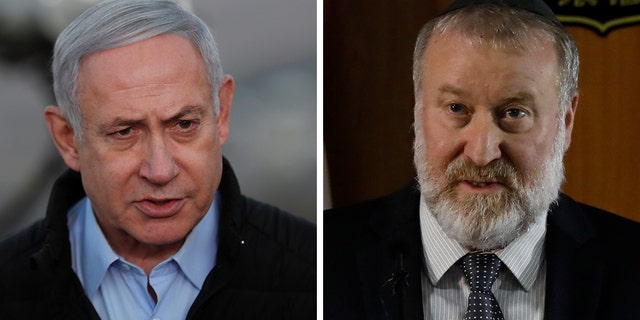 Israel’s attorney general Avichai Mandelblit (right) and Prime Minister Benjamin Netanyahu.