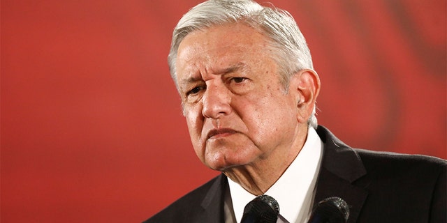 Mexico's President Andres Manuel Lopez Obrador looks on during a news conference at the National Palace in Mexico City, Mexico, Nov. 13, 2019. (Reuters)