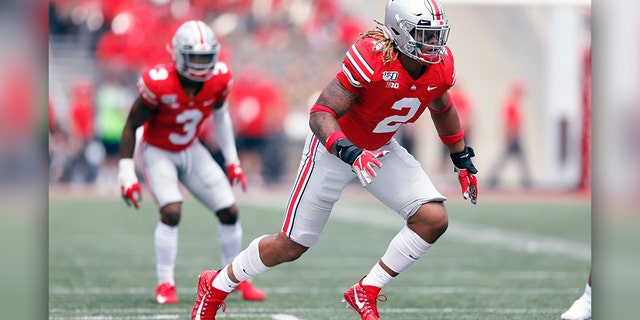 Chase Young has recorded 14 sacks in eight games for the Buckeyes this year. (AP Photo/Paul Vernon, File)