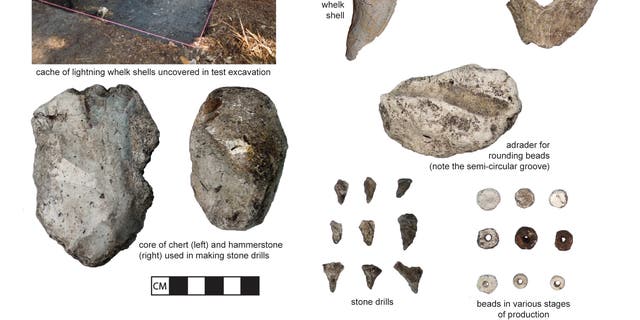 Artifacts recovered from Raleigh Island.