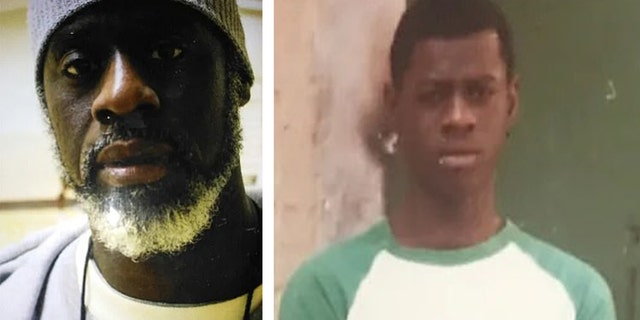 A recent photo of Ransom Watkins, left, and one taken at the time of his conviction.