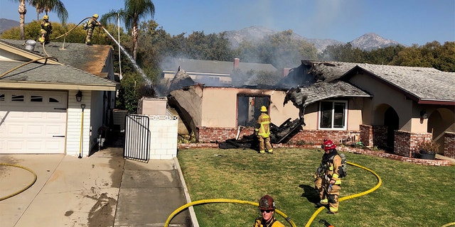 The single-engine Cirrus SR22 crashed into the home on West 15th Street in Upland, Calif. around 11 a.m. on Thursday under unknown circumstances, according to statement sent to Fox News from The Federal Aviation Administration (FAA).