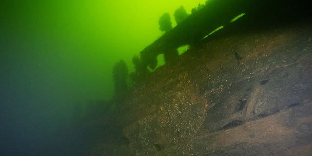 One of the wrecks discovered off the island of Vaxholm.