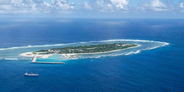 One of the multiple artificial islands in the South China Sea.