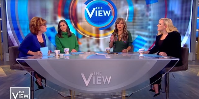 Joy Behar, far left, and Meghan McCain, far right, had an explosive back-and-forth on "The View."