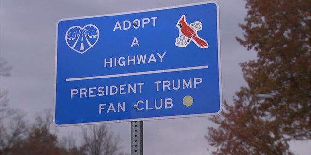 Nick Umbs is definitely one of the biggest fans of President Trump, and he is showing it vociferously in public. He is behind Adopt a Highway signs in Fairfax County, Virginia, being cared for by the "President Trump Fan Club." (FOX5DC)