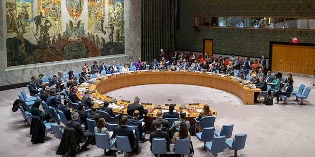 The Security Council holds a meeting on the Middle East, including the Palestinian question, Nov. 20, 2019, at United Nations headquarters.