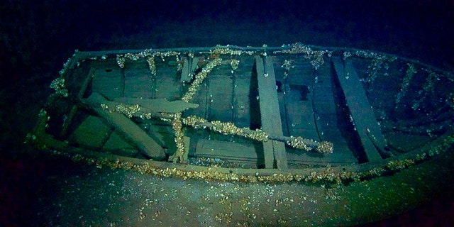 A lifeboat was found near the wreck's stern.
