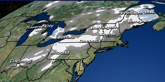 Several inches of snow is forecast across parts of the Northeast through Friday night.