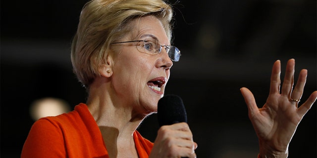 Then-Democratic presidential candidate Sen. Elizabeth Warren, D-Mass., speaks during a town hall meeting at Grinnell College, Monday, Nov. 4, 2019, in Grinnell, Iowa.